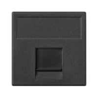 Płytka K45, 1x RJ z osłoną, INFRA+, czarny, Simon Connect | K75/14 Kontakt Simon