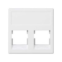 Płytka K45 2x RJ bez osłon, NEXANS, czysta biel KB085/9 Simon Connect | KB085/9 Kontakt Simon