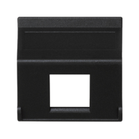 Płytka K45 1x RJ bez osłon skośna, do adapterów MD, czarny, Simon Connect | K080/14 Kontakt Simon