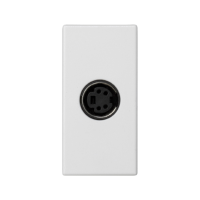 Płytka K45/2 gniazda S-Video 22,5x45mm + wkład, zaciski śrubowe, czysta biel K103B/9 Simon Connect | K103B/9 Kontakt Simon