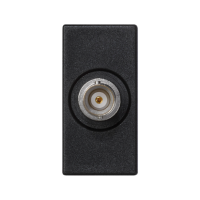 Płytka K45/2 złącza BNC 22,5x45mm + wkład, czarny, Simon Connect | K102D/14 Kontakt Simon