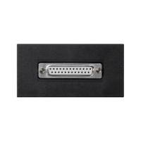 Płytka 90x45mm (2xK45) złącza LPT (D-Sub 25) + wkład, czarny, Simon Connect | K104A/14 Kontakt Simon
