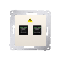 Gniazdo światłowodowe / optyczne podwójne SC/APC (moduł), kremowy DGS2.01/41 Simon 54 | DGS2.01/41 Kontakt Simon