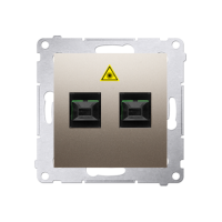 Gniazdo światłowodowe / optyczne podwójne SC/APC (moduł), złoty mat DGS2.01/44 Simon 54 | DGS2.01/44 Kontakt Simon