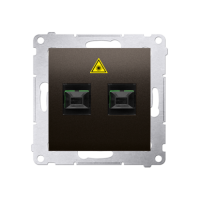 Gniazdo światłowodowe / optyczne podwójne SC/APC (moduł), brąz mat DGS2.01/46 Simon 54 | DGS2.01/46 Kontakt Simon