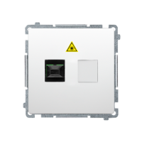 Gniazdo światłowodowe / optyczne pojedyncze SC/APC (moduł), biały BMGS1.01/11 Simon Basic | BMGS1.01/11 Kontakt Simon