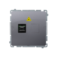 Gniazdo światłowodowe / optyczne pojedyncze SC/APC (moduł), srebrny mat BMGS1.01/43 Simon Basic | BMGS1.01/43 Kontakt Simon