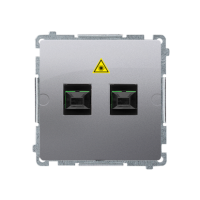 Gniazdo światłowodowe / optyczne podwójne SC/APC (moduł), stal inox BMGS2.01/21 Simon Basic | BMGS2.01/21 Kontakt Simon