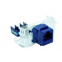Gniazdo RJ45 UTP Kat. 5e keystone niebieskie (beznarzędziowe) | DCN/FA-S682MK-8-C5E Emiternet