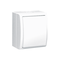 Łącznik schodowy bryzgoszczelny IP54, bez piktogramu 10AX, 250V~, zaciski śrubowe, biały | AQW6/X/11 Kontakt Simon