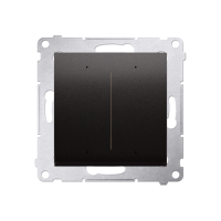 Sterownik oświetleniowy przycisk 2 wyjścia 5A, sterowany smartfonem [WiFi], 230V (moduł), antracyt | DEW2W.01/48 Kontakt Simon