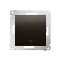 Sterownik przyciskowy do rolety żaluzji markizy [WiFi] 2x5A 230V (moduł) brąz mat Simon 54 GO | DEZ1W.01/46 Kontakt Simon