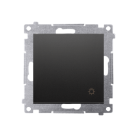 Przycisk „światło” (moduł) 16AX, 250V~, zaciski śrubowe, czarny mat, Simon 54 | DS1A.01/49 Kontakt Simon