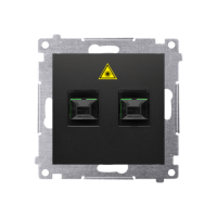 Gniazdo światłowodowe / optyczne podwójne SC/APC (moduł), czarny mat, Simon 54 | DGS2.01/49 Kontakt Simon