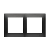 Ramka podwójna, do puszek karton-gips, czarny mat, IP20/[IP44], Simon 54 Premium | DRK2/49 Kontakt Simon