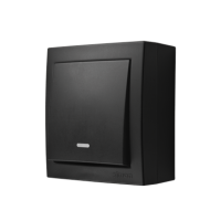 Przycisk zwierny IP44 z podświetleniem bez piktogramu 10AX 250V zaciski śrubowo czarny Aquaclick | ACP1L/49 Kontakt Simon