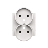 Pokrywa gniazda wtyczkowego podwójnego do: SGZ2CM, Jasnoszary mat Simon 55 | TGZ2MZP/114 Kontakt Simon