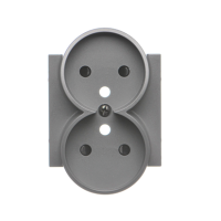 Pokrywa gniazda wtyczkowego podwójnego do: SGZ2CM, Grafitowy mat Simon 55 | TGZ2MZP/116 Kontakt Simon