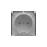 Pokrywa gniazda wtyczkowego pojedynczego z kl transparentą do: SGZ1CM, SGZ1M, Aluminium mat Simon 55 | TGZ1BUZP/143A Kontakt Simon