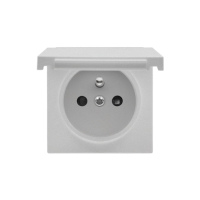 Pokrywa gniazda wtyczk pojedynczego z kl w kolorze pokrywy do: SGZ1CM, SGZ1M, Aluminium mat Simon 55 | TGZ1BUZP/143 Kontakt Simon