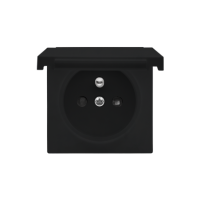 Pokrywa gniazda wtyczk pojedynczego z kl w kolorze pokrywy do: SGZ1CM, SGZ1M, Czarny mat Simon 55 | TGZ1BUZP/149 Kontakt Simon