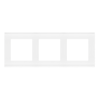 Ramka 3-krotna Nature, Szkło mrożone białe Simon 55 | TRN3/170 Kontakt Simon