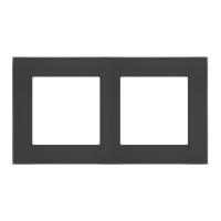 Ramka 2-krotna Nature, Szkło mrożone czarne Simon 55 | TRN2/179 Kontakt Simon