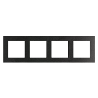 Ramka 4-krotna Nature, Inox czarny Simon 55 | TRN4/190 Kontakt Simon