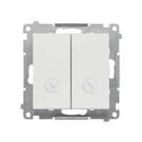 Łącznik schodowy podwójny z podświetl (moduł) 10AX 250V szybkozłącza Jasnoszary mat Simon 55 | TW6/2L2.01/114 Kontakt Simon