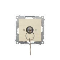 Łącznik na klucz roletowy jednobieg moduł 3 pozyc I-0-II 2 styki N/O 5A 250V Szampański mat Simon 55 | TWZK.01/144 Kontakt Simon