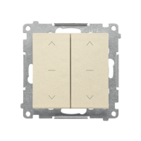 Przycisk roletowy podwójny trójpozycyjny 1-0-2 (moduł) 10A 250V szybkozłącza Szampański mat Simon 55 | TZP2.01/144 Kontakt Simon