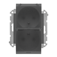 Gniazdo wtyczkowe podwójne IP44 z uszcz (moduł) 16A 250V szybkozł Kl transp Grafitowy mat Simon 55 | TGZ2BMCZ.01/116A Kontakt Simon