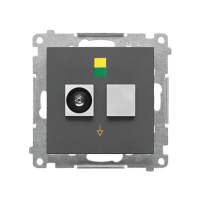 Gniazdo ekwipotencjalne pojedyncze (moduł), Grafitowy mat Simon 55 | TGEK1.01/116 Kontakt Simon