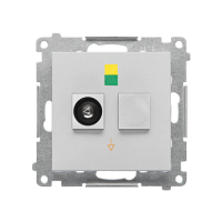 Gniazdo ekwipotencjalne pojedyncze (moduł), Aluminium mat Simon 55 | TGEK1.01/143 Kontakt Simon