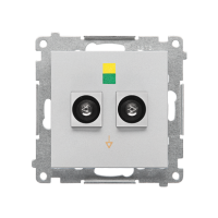 Gniazdo ekwipotencjalne podwójne (moduł), Aluminium mat Simon 55 | TGEK2.01/143 Kontakt Simon