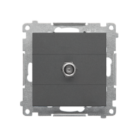 Gniazdo antenowe typu „F” pojedyncze (moduł). Do instalacji indywidualnych, Grafitowy mat Simon 55 | TASF1.01/116 Kontakt Simon