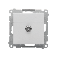 Gniazdo antenowe typu „F” pojedyncze (moduł). Do instalacji indywidualnych, Aluminium mat Simon 55 | TASF1.01/143 Kontakt Simon