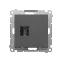 Gniazdo HDMI (moduł), Grafitowy mat Simon 55 | TGHDMI.01/116 Kontakt Simon