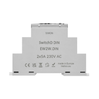 switchD DIN Sterownik podwójny z wbud pomiarem energii sterow smartfonem Wi-Fi 2x5A 230V na DIN | EW2W.DIN Kontakt Simon