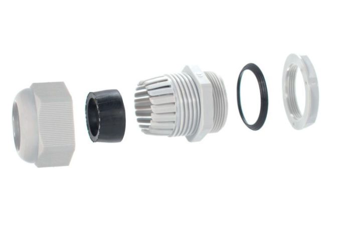 Dławica PG 11 IP68, szara | PG-11 Trytyt