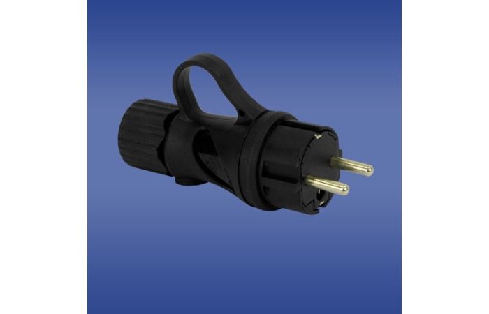 Wtyczka gumowa FWG, czarna | 51.224 Elektro-Plast Opatówek