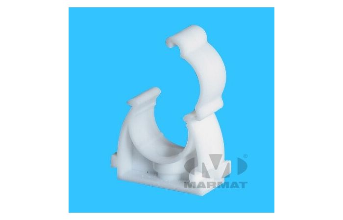 Uchwyt zamykany do rur elektroinstal gładkich sztywnych typ UZ 16 EKO biały UV | 5903876680411 Marmat