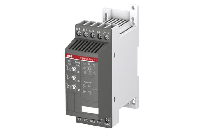 Softstart PSR16-600-11, napięcie zasilania 208-600V AC, 16A, 7,5kW, sterowanie 24V AC/DC | 1SFA896107R1100 ABB