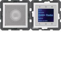 Radio Touch B.x  DAB+, Bluetooth z głośnikiem biały mat, Berker | 30809909 Hager