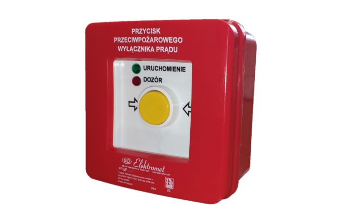 Przycisk przeciwpożarowego wyłącznika prądu PPWP-1s A /4 NC-NO | 904400 Elektromet