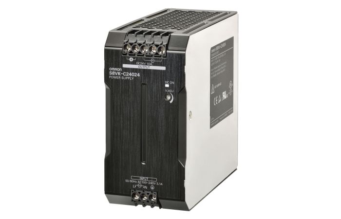 [ S8VK-C24024 ] zasilacz impulsowy DIN, 1x100…240VAC(90…350VDC) / 24VDC 10A 240W, IP20 | 375668 Omron Electronics