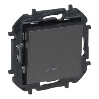 Łącznik jednobiegunowy 10AX podświetlany, stalowy, NILOE STEP | 863411B Legrand