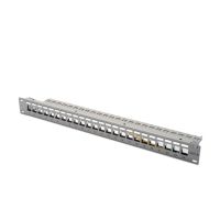 Patch-panel pusty 19 24x keystone 1U, szary (RAL 7035) | DN-91410 Assmann