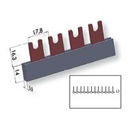 Szyna izolowana zbiorcza 1P 100A 16mm2 IZ16/1F/54 | 002921092 Eti