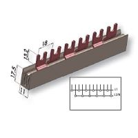 Szyna łączeniowa widełkowa 2P 100A 16mm2 12-modułów IZ16/2F/12 | 002921066 Eti